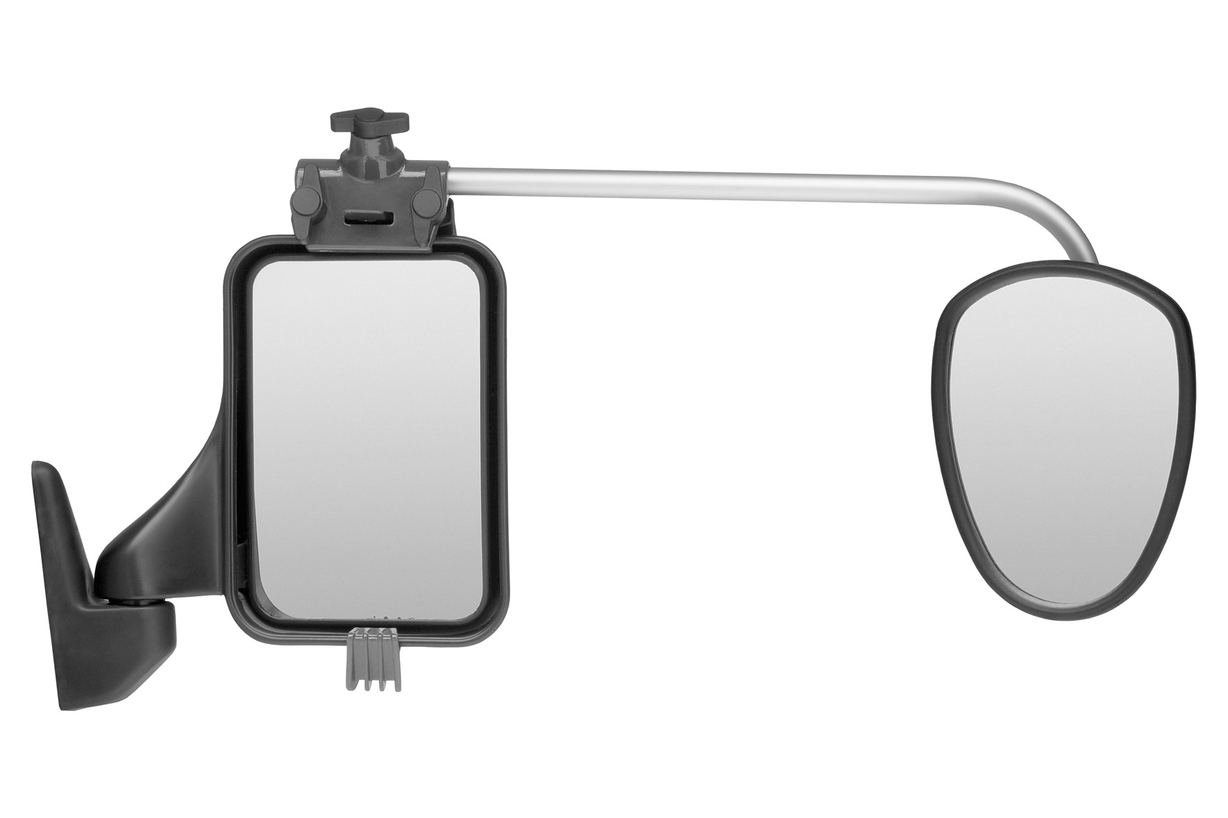 ALUFOR Aluminium Arms – 44cm, Convex Glass // Pair